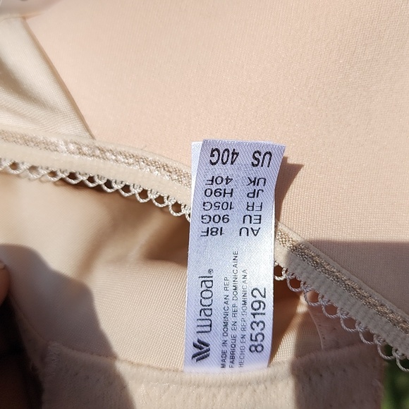 Wacoal Women's Basic Beauty Contour T-Shirt Bra sz 40G Nude New with Tag - Picture 9 of 10